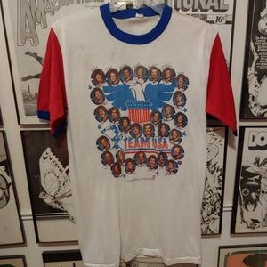 Rare! Vintage 76 Team USA Olympics Hockey Shirt